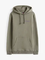 Felpa con cappuccio in spugna con logo Utility Sage
