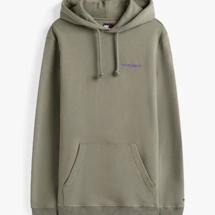 Felpa con cappuccio in spugna con logo Utility Sage