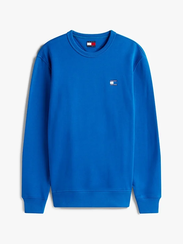 Felpa con stemma Tommy tono su tono Blu