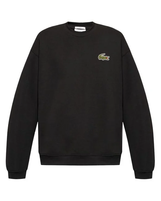 Felpa nera da donna Lacoste