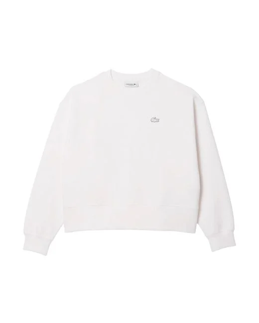 Felpe bianche da donna Lacoste