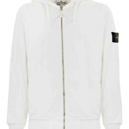 Stone Island Felpa con zip Bianco Uomo