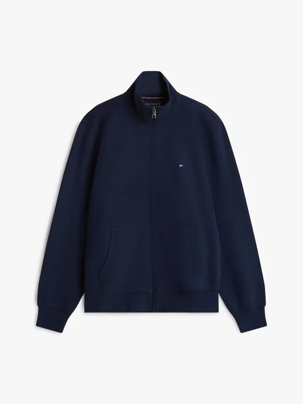 Sweatshirt with Full Zip and Stand-Up Collar