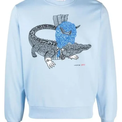 Felpa da donna con stampa del logo Blue X Netflix