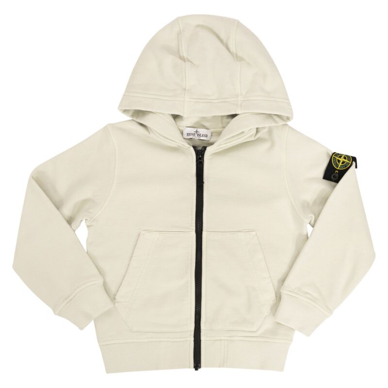 STONE ISLAND Felpa con cappuccio e Badge Stone Island PANNA