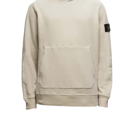 Stone Island Felpa Con Cappuccio Panna Uomo