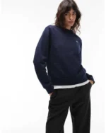 Felpa blu da donna Lacoste