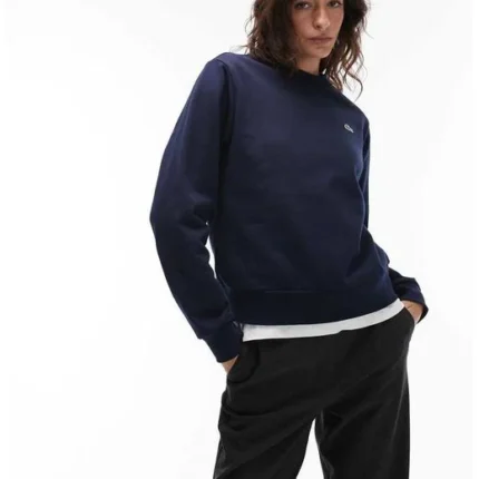 Felpa blu da donna Lacoste